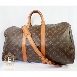•Authentic LV Keepall Bandouliere 45•